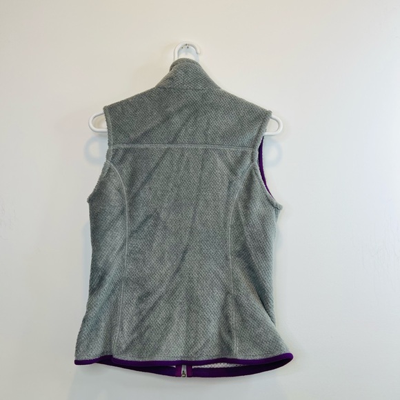 Patagonia Gray Fleece Vest with Purple Trim - Picture 4 of 6